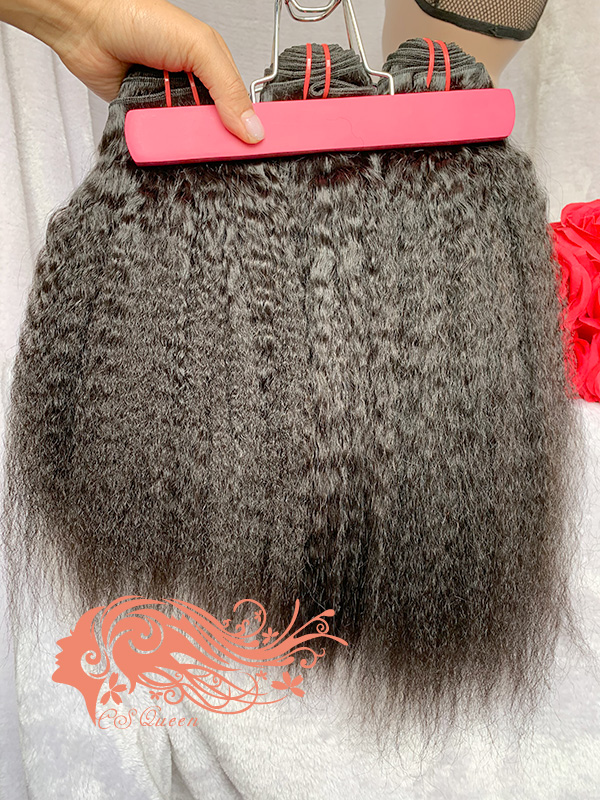 Csqueen 9A Kinky Straight 10 Bundles 100% Human Hair Unprocessed Hair